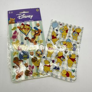 VTG Sandylion Disney Winnie the Pooh and Friends Stickers Baseball 2 Sheets RARE